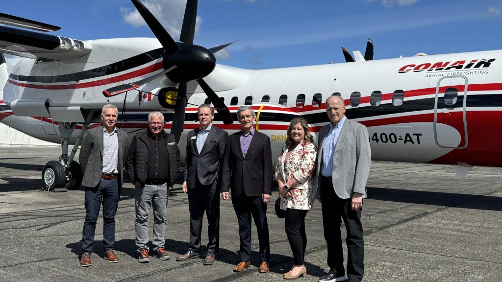 Council goes inside the hangar at Conair Aerial Firefighting